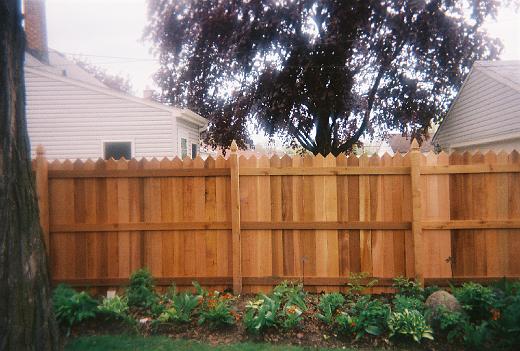 cedar picket fence