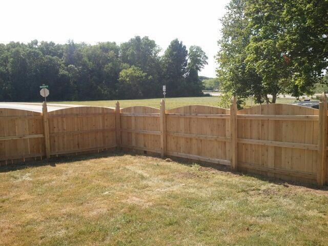 Convex Cedar Privacy Fence