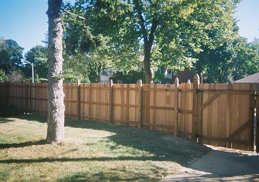 dog ear privacy cedar fence
