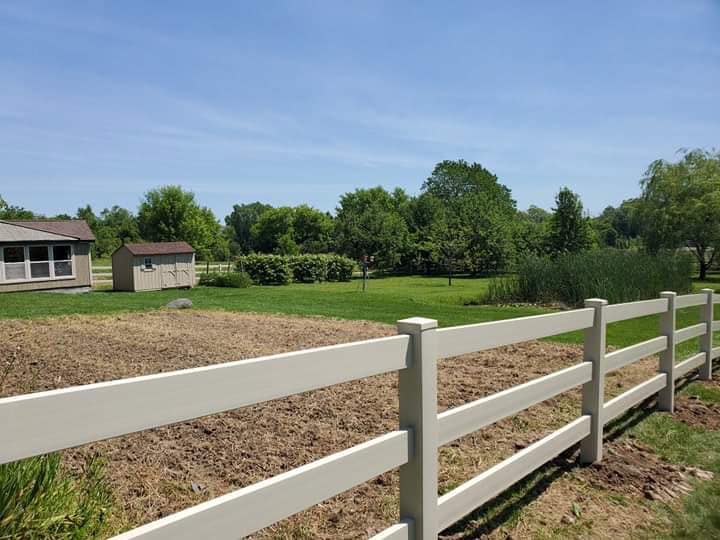 split rail commercial vinyl fence