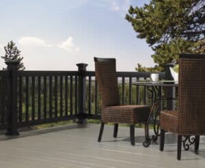 Vinyl Fence Colors - Black picket fence