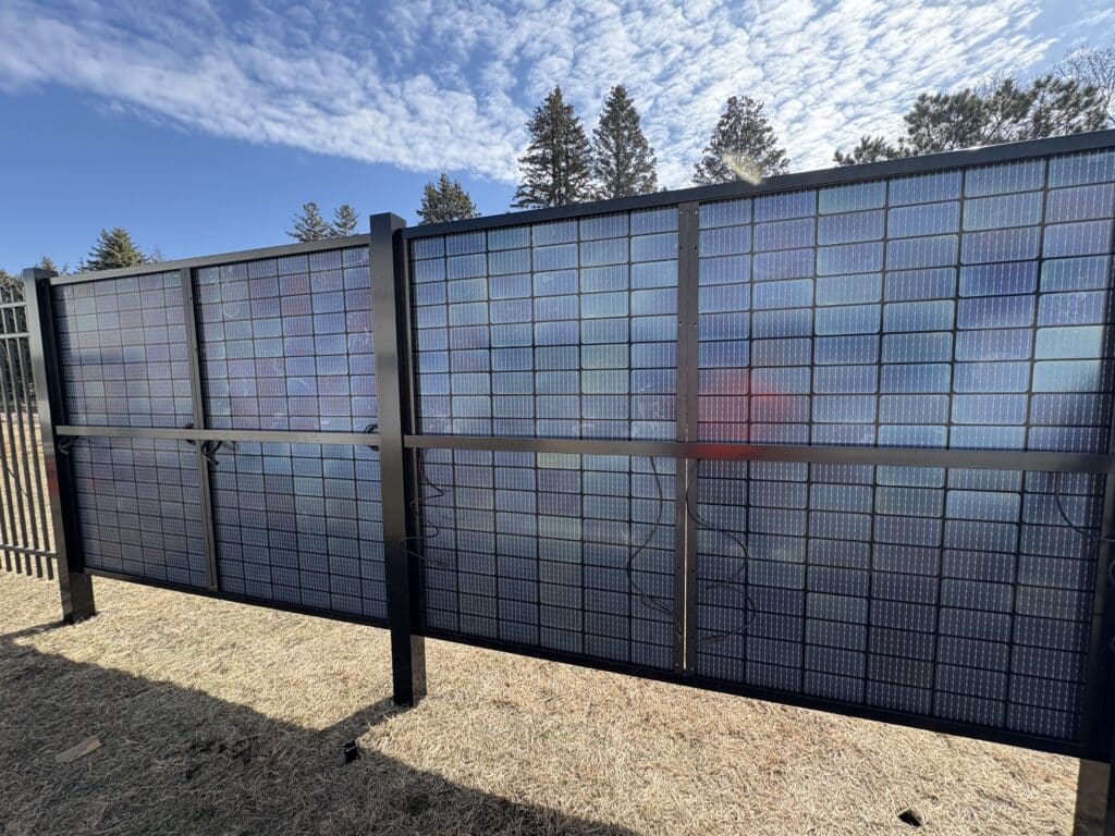 Sol Fence installed during the fence installation training.