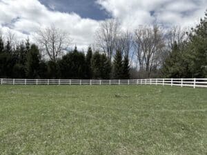 vinyl horse fencing installation in Wisconsin