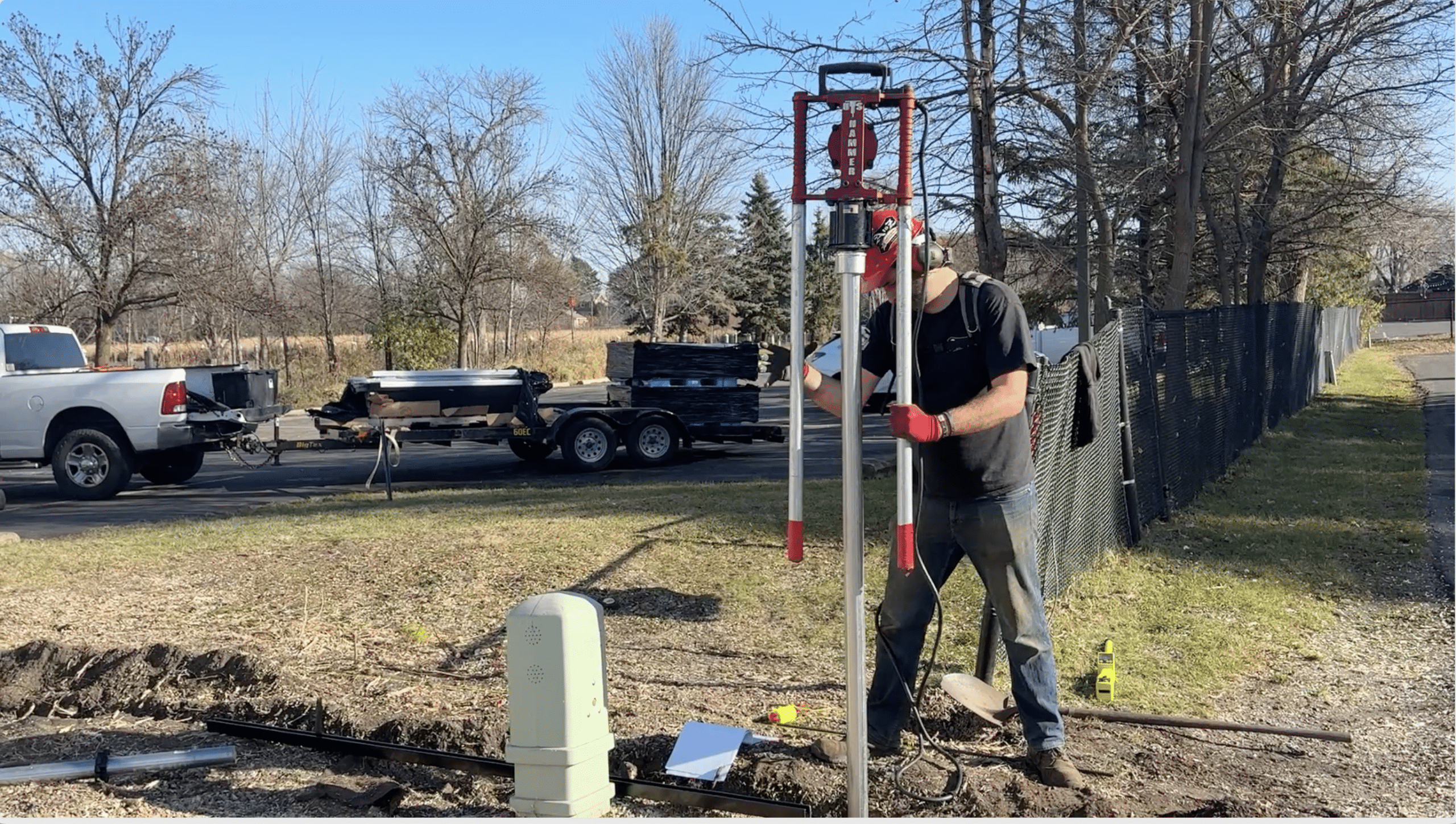 Fence licensing and insurance protect everyone; fence contractor insurane protects homeowners - A to Z Quality Fencing professional fence installation in progress photo